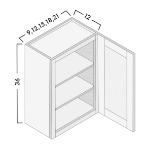 36 High Single Door Wall Cabinet
