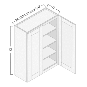 42 High Double Door Wall Cabinet