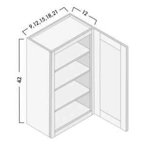 42 High Single Door Wall Cabinet