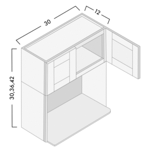 Open Shelf Microwave Wall Cabinet